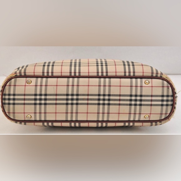 Auth Burberry Square Front Slip Pocket Tote - Picture 4 of 13